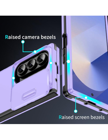 Cover Galaxy Z Fold7 TPU + PC Nero Viola | Melacompro