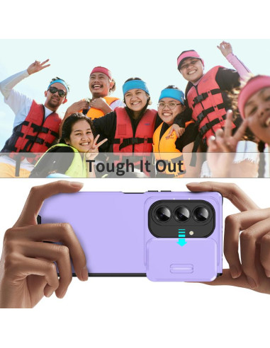 Cover Galaxy Z Fold7 TPU + PC Nero Viola | Melacompro