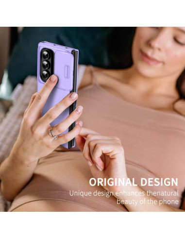 Cover Galaxy Z Fold7 TPU + PC Nero Viola | Melacompro