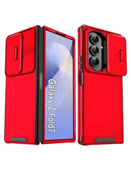 Cover Galaxy Z Fold7 TPU + PC Nero Rosso | Melacompro