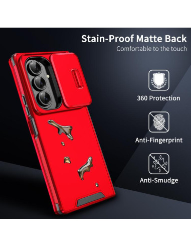 Cover Galaxy Z Fold7 TPU + PC Nero Rosso | Melacompro