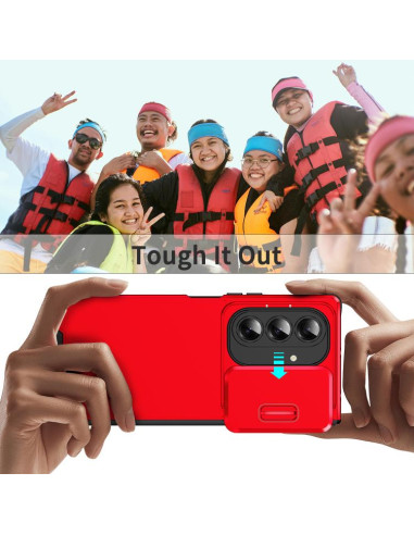 Cover Galaxy Z Fold7 TPU + PC Nero Rosso | Melacompro