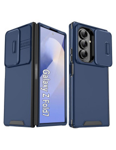 Cover Galaxy Z Fold7 TPU + PC Camshield Nero Blu