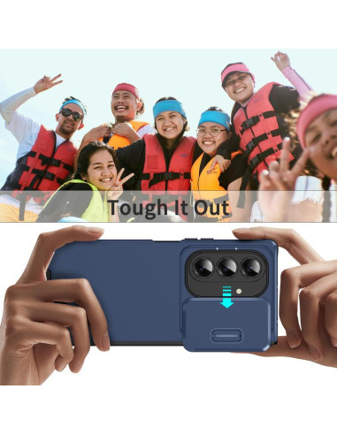 Cover Galaxy Z Fold7 TPU + PC Nero Blu | Melacompro