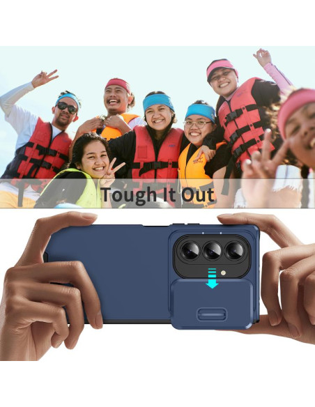 Cover Galaxy Z Fold7 TPU + PC Nero Blu | Melacompro