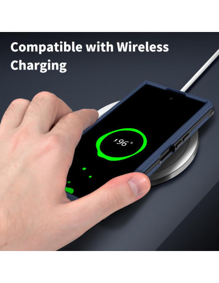 Cover Galaxy Z Fold7 TPU + PC Nero Blu | Melacompro