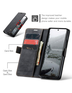 Cover Galaxy Z Fold7 Pelle Marrone Nero | Melacompro 2