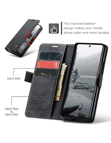 Cover Galaxy Z Fold7 Pelle Marrone Nero | Melacompro