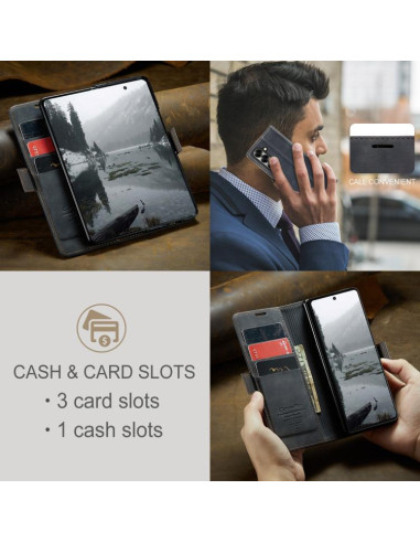 Cover Galaxy Z Fold7 Pelle Marrone Nero | Melacompro