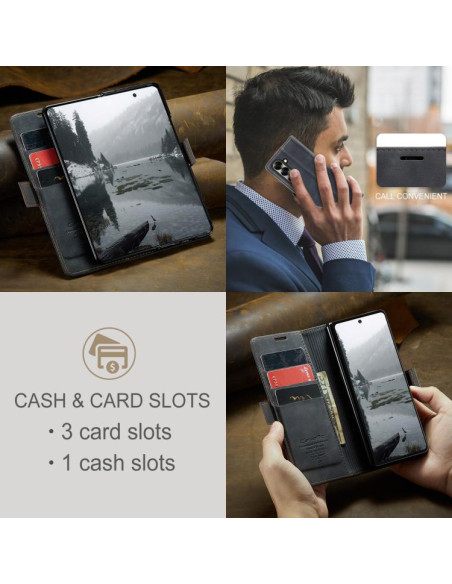 Cover Galaxy Z Fold7 Pelle Marrone Nero | Melacompro