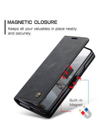 Cover Galaxy Z Fold7 Pelle Marrone Nero | Melacompro