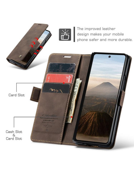 Cover Galaxy Z Fold7 Pelle Marrone Coffee | Melacompro