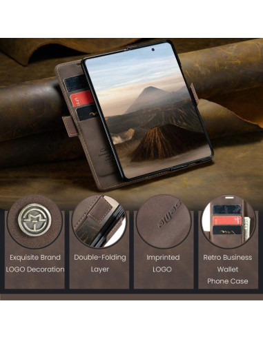 Cover Galaxy Z Fold7 Pelle Marrone Coffee | Melacompro