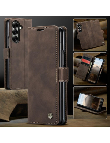 Cover Galaxy Z Fold7 Pelle Marrone Coffee | Melacompro