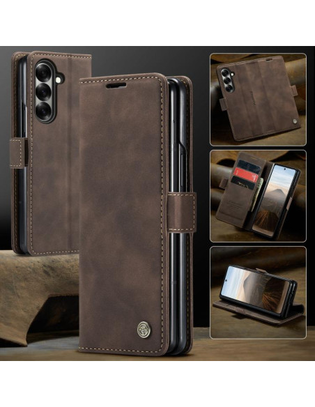Cover Galaxy Z Fold7 Pelle Marrone Coffee | Melacompro