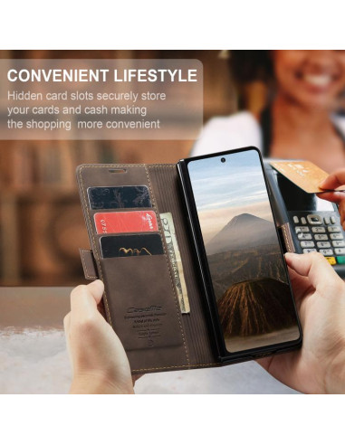 Cover Galaxy Z Fold7 Pelle Marrone Coffee | Melacompro