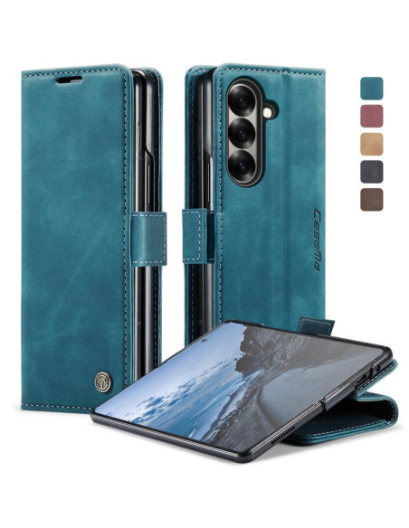 Cover Galaxy Z Fold7 Pelle Marrone Blu | Melacompro