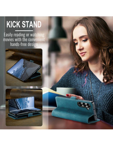 Cover Galaxy Z Fold7 Pelle Marrone Blu | Melacompro