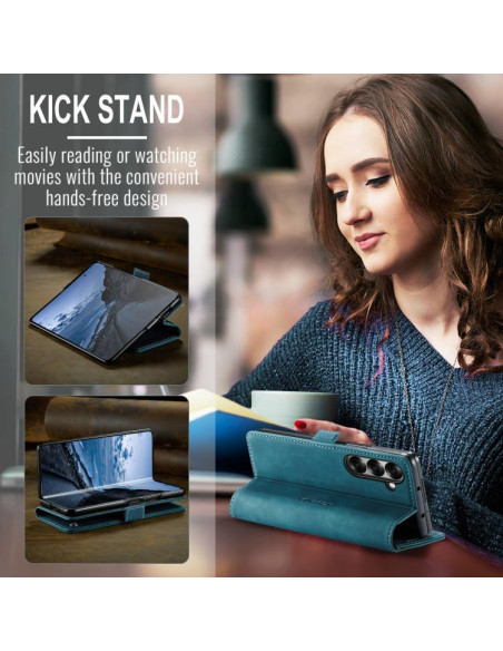 Cover Galaxy Z Fold7 Pelle Marrone Blu | Melacompro