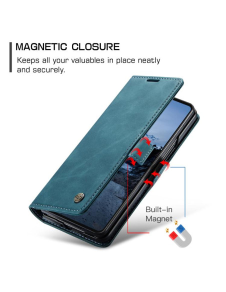 Cover Galaxy Z Fold7 Pelle Marrone Blu | Melacompro