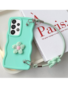 Cover Galaxy A52 TPU Floreale Rosa Verde | Melacompro