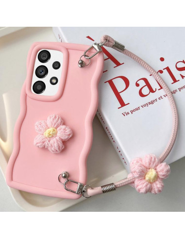 Cover Galaxy A33 5G Floreale Rosa TPU | Melacompro