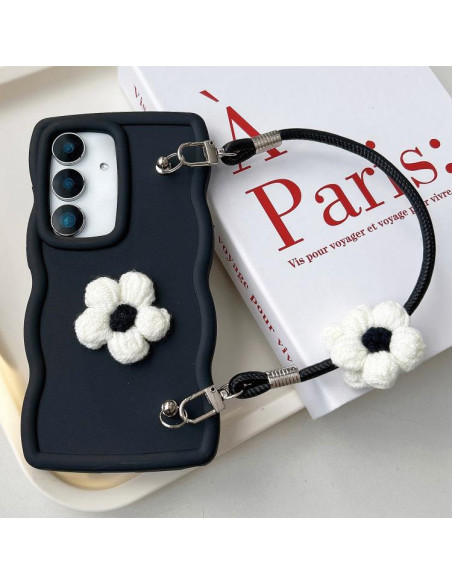 Cover Galaxy A13 5G Floreale TPU Nero | Melacompro