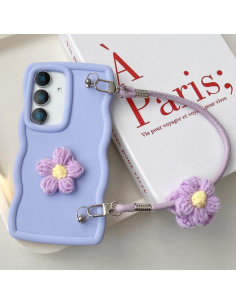 Cover Galaxy A35 5G TPU Floreale con Laccio Light Viola