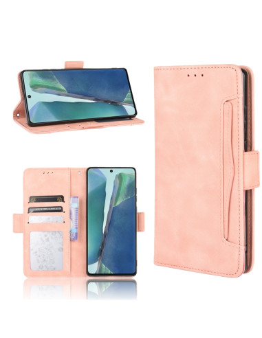 Cover Galaxy S20 FE Portafoglio Pelle Rosa | Melacompro