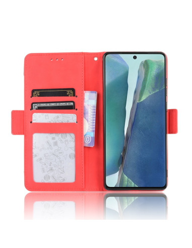 Cover Galaxy S20 FE Portafoglio Pelle Rosso | Melacompro