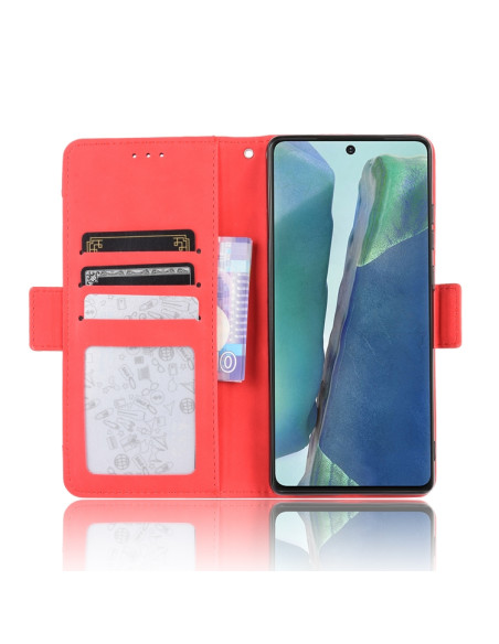 Cover Galaxy S20 FE Portafoglio Pelle Rosso | Melacompro