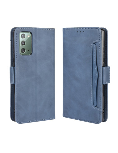 Cover Galaxy S20 FE Portafoglio Pelle Blu | Melacompro