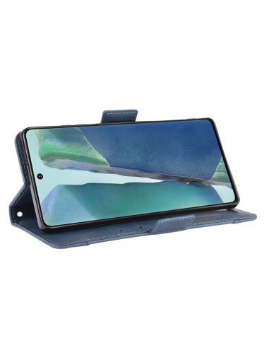 Cover Galaxy S20 FE Portafoglio Pelle Blu | Melacompro