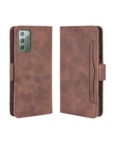 Cover Galaxy S20 FE Portafoglio Pelle Marrone | Melacompro