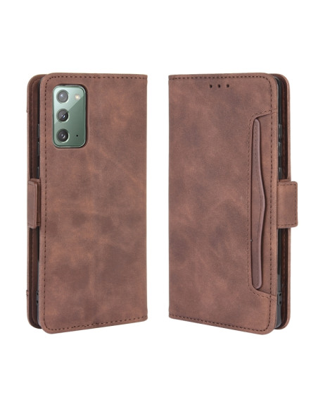 Cover Galaxy S20 FE Portafoglio Pelle Marrone | Melacompro