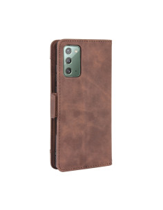Cover Galaxy S20 FE Portafoglio Pelle Marrone | Melacompro 2