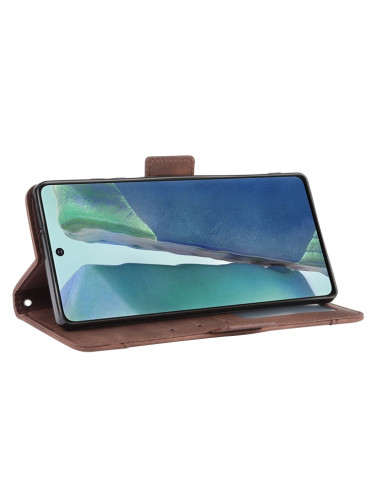 Cover Galaxy S20 FE Portafoglio Pelle Marrone | Melacompro