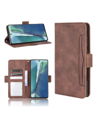 Cover Galaxy S20 FE Portafoglio Pelle Marrone | Melacompro