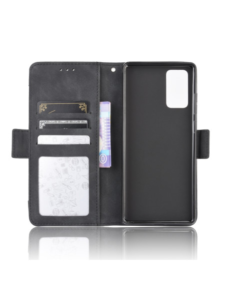 Cover Galaxy S20 FE Portafoglio Pelle Nero | Melacompro