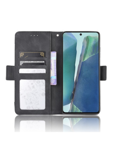 Cover Galaxy S20 FE Portafoglio Pelle Nero | Melacompro