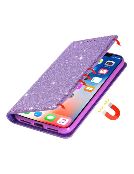 Cover Galaxy A20e Pelle PU Glitterata | Melacompro