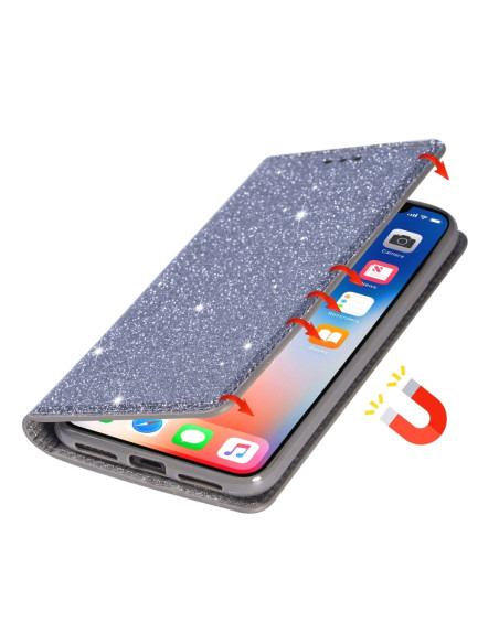 Cover Galaxy A20e Pelle PU Glitterata | Melacompro