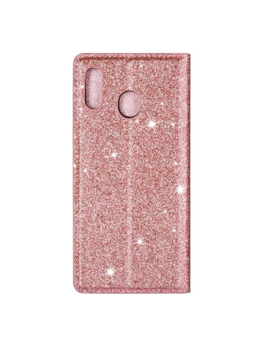 Cover Galaxy A40 Pelle Glitterato Rose Oro | Melacompro