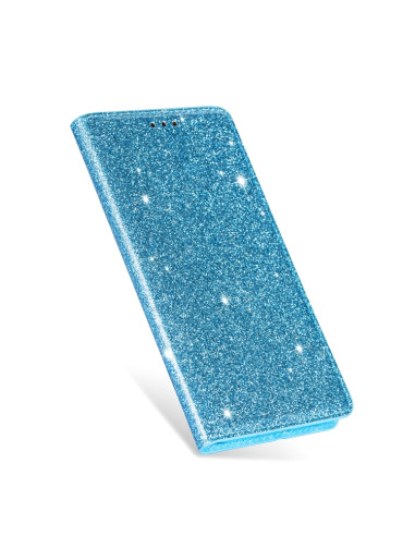 Cover Galaxy A40 Pelle Glitterato Sky Blu | Melacompro