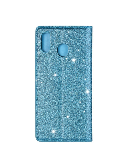Cover Galaxy A40 Pelle Glitterato Sky Blu | Melacompro