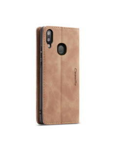 Cover Galaxy A40 Pelle Nero Portafoglio Marrone | Melacompro 2