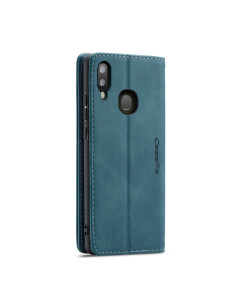Cover Galaxy A40 Pelle Nero Portafoglio Blu | Melacompro 2