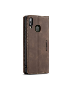 Cover Galaxy A40 Pelle Nero Portafoglio Coffee | Melacompro 2