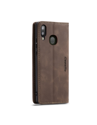 Cover Galaxy A40 Pelle Nero Portafoglio Coffee | Melacompro