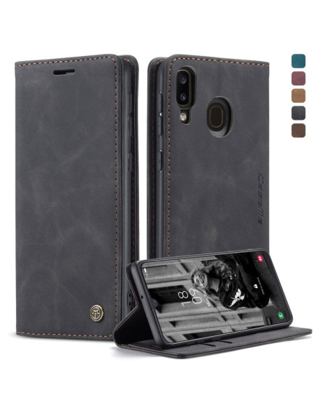 Cover Galaxy A40 Pelle Nero Portafoglio | Melacompro